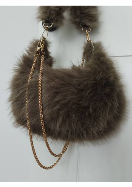 Vintage Peluş Kürk Model Sonbahar, Kış Tote Bag Kadın El, Omuz, Çapraz Çanta indirimleri