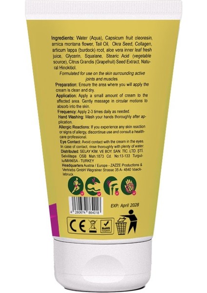 Percutane Kas ve Eklemler Için Ağrı Masaj Kremi 50 ml x 2 Adet / Yoğun Etkili, Rahatlatıcı Bitkisel Formül modelleri