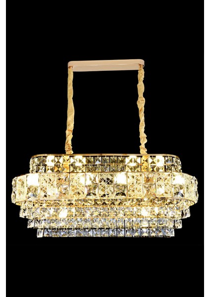 Capella 80 cm Kristal Taş Detaylı Gold Avize fırsatları