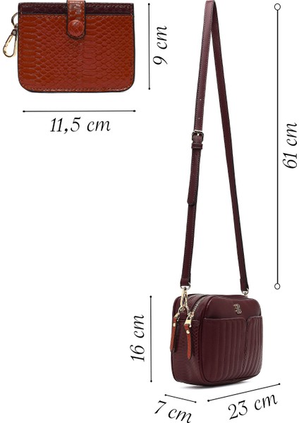 Kadın Bordo Uzun Askılı Çapraz Çanta 25ABD250918 fiyatları