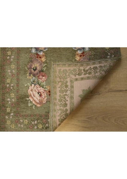 Kınay Nefti Yeşil Jakarlı Dokuma Goblen Dekoratif Astarsız Saçaksız Şönilli Seccade 70*115 fiyatları