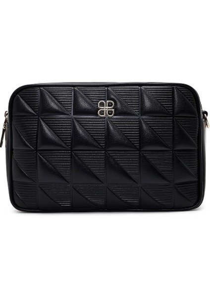 Kadın Siyah Uzun Askılı Baskılı Çapraz Çanta 25ABD284926 fırsatları