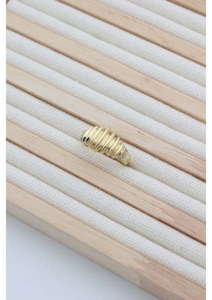 Stil Incisi/xupıng Jewelry Şerit Detaylı Yüzük