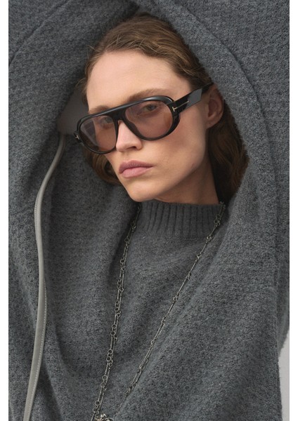 Oversize Örgü Kazak Gri fırsatları