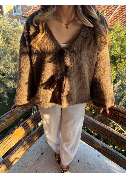 Tüylü Iki Bağlamalı Kadın Fox Kimono fırsatları