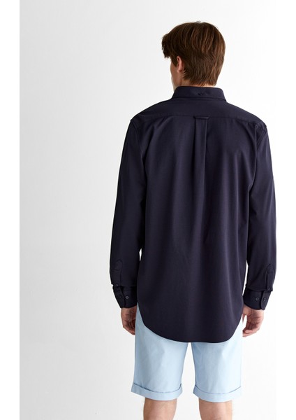 Erkek Lacivert Regular Fit Düğmeli Yaka Gömlek 3825117T.433 fiyatları