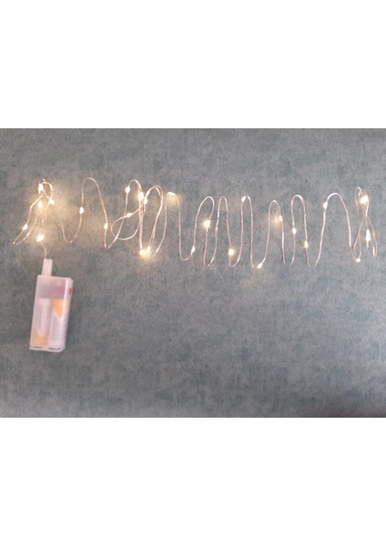 4 Adet Günışığı Peri LED (3 Metre) Bayram Doğum Günü Yılbaşı Işığı Sarı Işıklı Dekoratif Aydınlatma