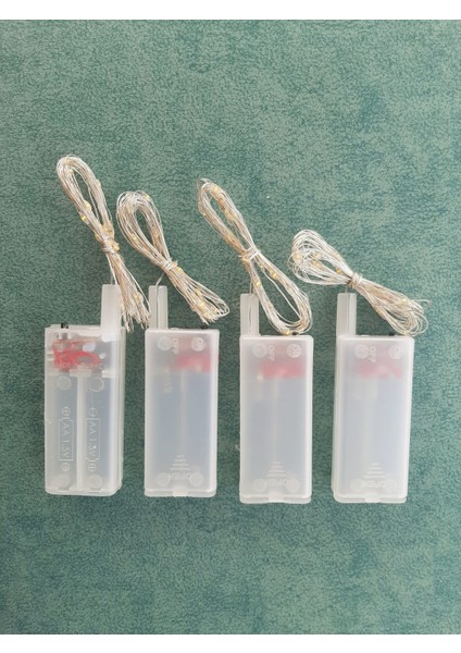 4 Adet Günışığı Peri LED (3 Metre) Bayram Doğum Günü Yılbaşı Işığı Sarı Işıklı Dekoratif Aydınlatma modelleri