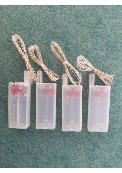 4 Adet Günışığı Peri LED (3 Metre) Bayram Doğum Günü Yılbaşı Işığı Sarı Işıklı Dekoratif Aydınlatma fırsatları