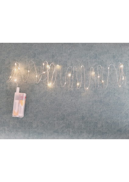 4 Adet Günışığı Peri LED (3 Metre) Bayram Doğum Günü Yılbaşı Işığı Sarı Işıklı Dekoratif Aydınlatma