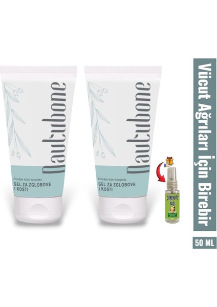 Nautubone Kas ve Eklemler Için Ağrı Masaj Kremi 50 ml x 2 Adet / Çörek Otu Yağı 30 ml Hediye