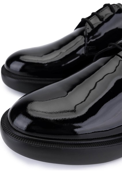 Erkek Hakiki Deri Siyah Rugan Casual Ayakkabı 222 70914 Erk Ayk SK25-26 Sıyah Rgn modelleri