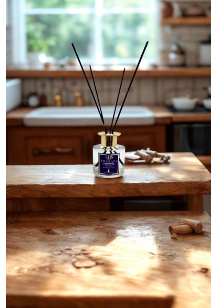 Therapy, Ocean Blue - Lüks Çubuklu Oda Kokusu - 120 ml - Platform Gold Kapak modelleri