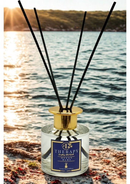 Therapy, Ocean Blue - Lüks Çubuklu Oda Kokusu - 120 ml - Platform Gold Kapak fırsatları