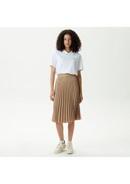 Womens Fashion Show Edition Belted Pleated Skirt