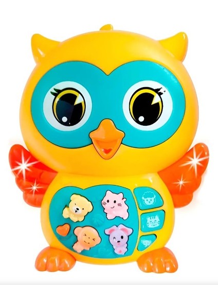 Baykuş Eğitici Bebek Piyanosu - Sarı (Lisinya)