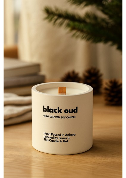 : Black Oud : Modern Beyaz Beton Mum (Oud, Sedir, Çam, Sarı Amber) modelleri