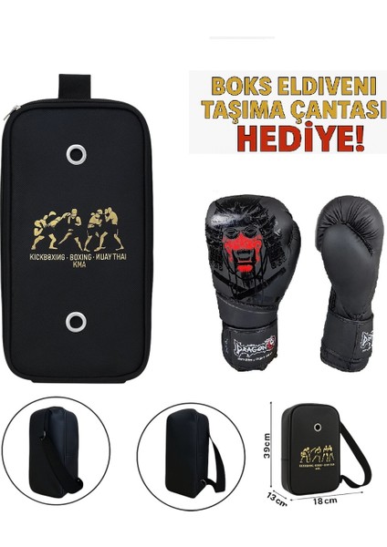 Yakuza Kick Boks Eldiveni Boks Muay Thai Eldiveni ve Eldiven Taşıma Çantalı