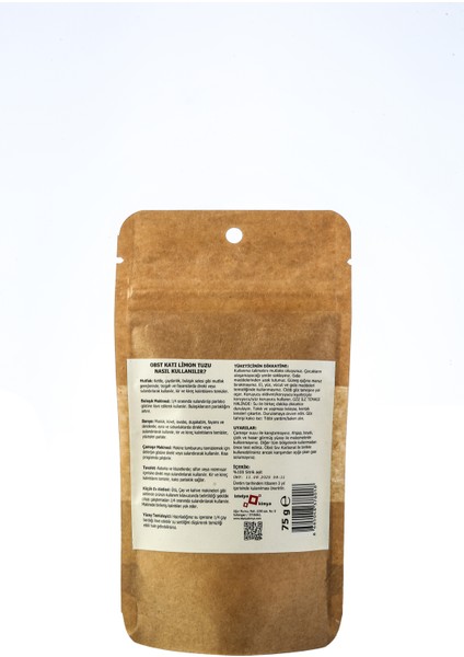 Obst Doğal Temizlik Için Katı Limon Tuzu 75 gr fiyatları