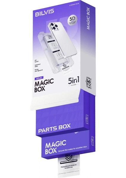 Apple Iphone 13 Pro Max Bilvis 5in1 3D Magic Cam Ekran Koruyucu - Siyah fiyatları