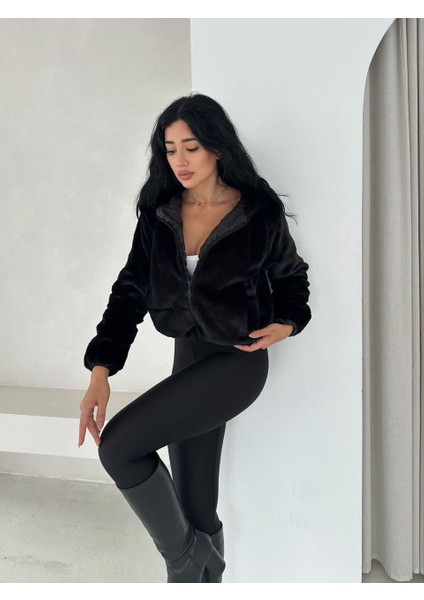 Kadın Fermuarlı Astarlı Rabbit Bomber Mont modelleri