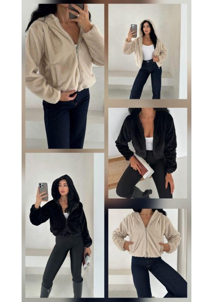 Kadın Fermuarlı Astarlı Rabbit Bomber Mont fırsatları