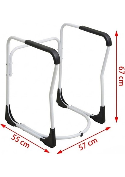 Yaşlı ve Engelli Için Tuvalet Destek Barı - Klozet Kenarı Oturma Kalkma Yardımcısı Tutunma Çerçevesi fiyatları