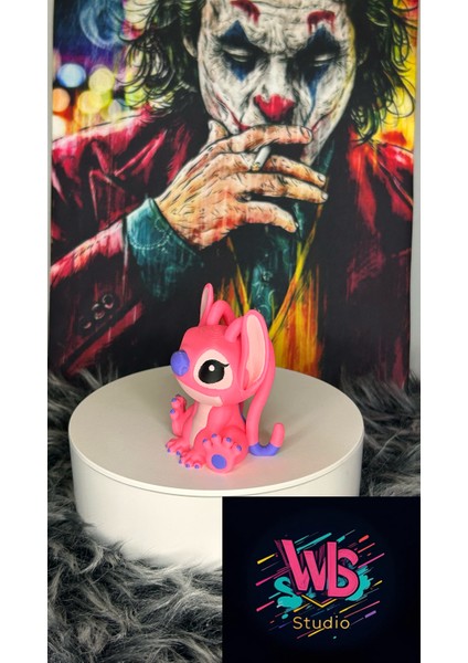 Angel Stitch (624) Figürü | Pembe Stitch Koleksiyonluk Heykel | Organik | 6,5 cm modelleri