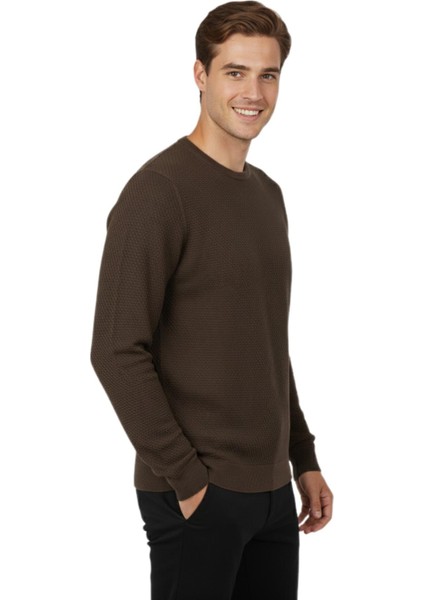 Erkek Sıfır Yaka Petek Doku Regular Fit Sweatshirt BGL-ST04950 fiyatları