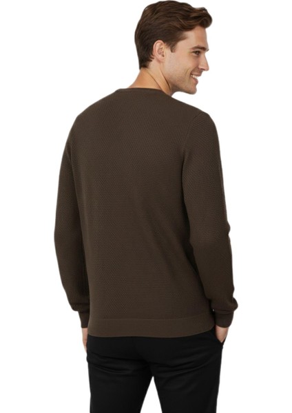 Erkek Sıfır Yaka Petek Doku Regular Fit Sweatshirt BGL-ST04950 modelleri