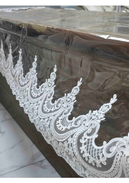 Dantelli Silikon Masa Örtüsü 8 kişilik 220×160 modelleri