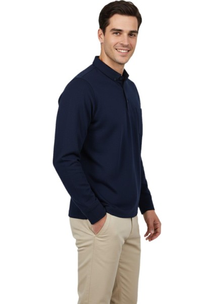 Erkek Gömlek Yaka Jakarlı Cepli Regular Fit Sweatshirt BGL-ST04957 fiyatları