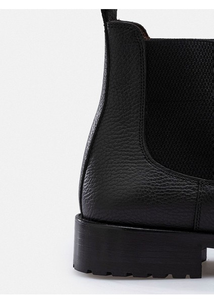 Ayakkabı Siyah Hakiki Floater Deri El Yapımı Chelsea Erkek Bot fırsatları