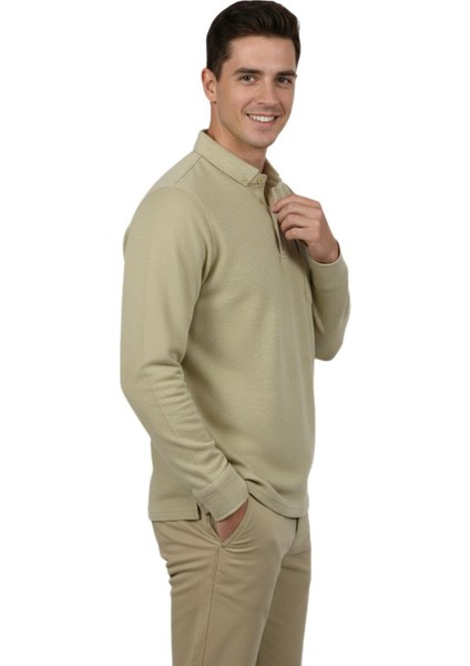 Erkek Gömlek Yaka Jakarlı Cepli Regular Fit Sweatshirt BGL-ST04957 fiyatları