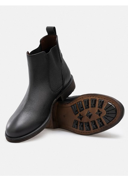 Ayakkabı Siyah Hakiki Floater Deri El Yapımı Kontrast Tabanlı Chelsea Erkek Bot fiyatları