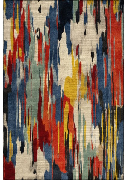 Artevo 01 Renkli Tasarım Modern Halı Salon Halısı Oturma Odası Yolluk Ince Yazlık Ev Oda Halısı