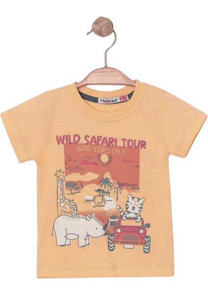 Safarı Tour Baskılı Erkek T-Shırt