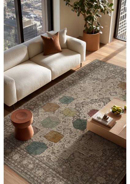 Haliç 303 Kahverengi Vintage Halı Tasarım Halı Yıkanabilir Ince Dokuma Salon Ev Oturma Odası Halısı fiyatları