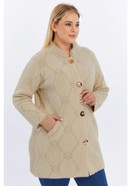 Triko Kaban Büyük Beden Kadın Sakallı Yünlü Çok Kalın Yüksek Kalite Anne Uzun Kışlık Hırka indirimleri