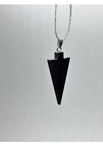 Hematit Doğaltaş Kolye Ucu Mızrak modelleri