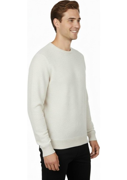 Erkek Sıfır Yaka Petek Doku Regular Fit Sweatshirt BGL-ST04950 modelleri
