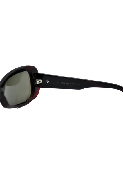 Niobe Square Bordo 18K Altın Vida Dekor Degrade Gri Kadın Güneş Gözlük