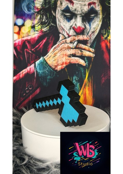 3'lü Minecraft Elmas Kazma, Kılıç ve Balta Figür | Organik | Yeni Nesil Oyuncak 12CM Set