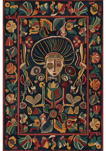 Allure 105 Soyut Renkli Tasarım Halı Modern Bohem Halı Salon Koridor Mutfak Oturma Odası Ev Halısı