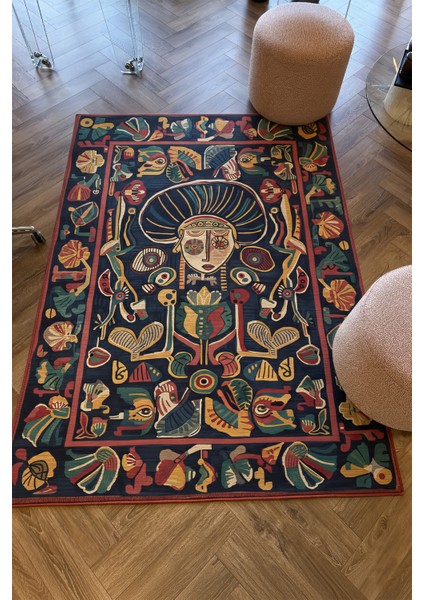 Allure 105 Soyut Renkli Tasarım Halı Modern Bohem Halı Salon Koridor Mutfak Oturma Odası Ev Halısı fiyatları