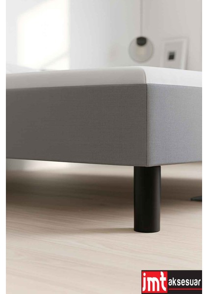 10 cm (8 Adet) Siyah M8 Diş Silindir Mobilya Koltuk Kanepe Baza Ayağı