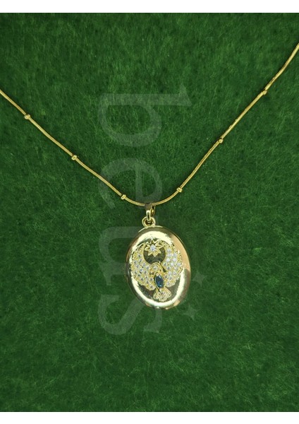 - Fotoğraflı Açılabilir Anka Kuşu Motifli Çelik Alya Kolye modelleri