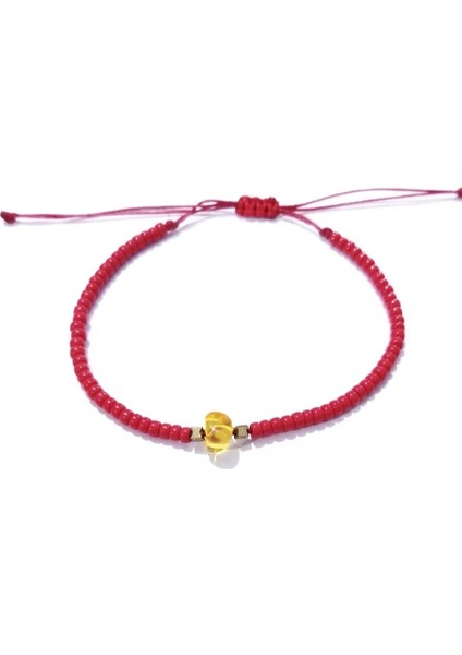 Hematit Doğaltaşlı Kehribar ve Miyuki Round Boncuklu Unisex Bileklik fiyatları