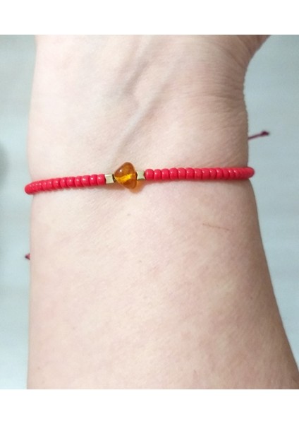 Hematit Doğaltaşlı Kehribar ve Miyuki Round Boncuklu Unisex Bileklik indirimleri