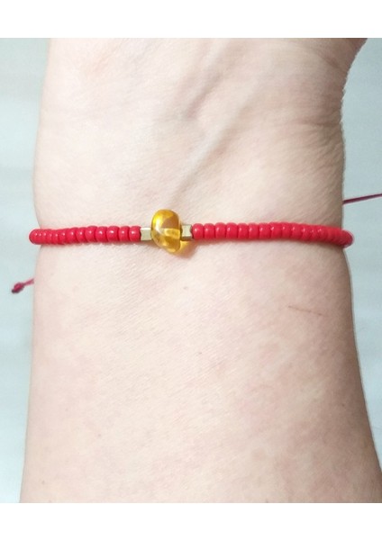 Hematit Doğaltaşlı Kehribar ve Miyuki Round Boncuklu Unisex Bileklik